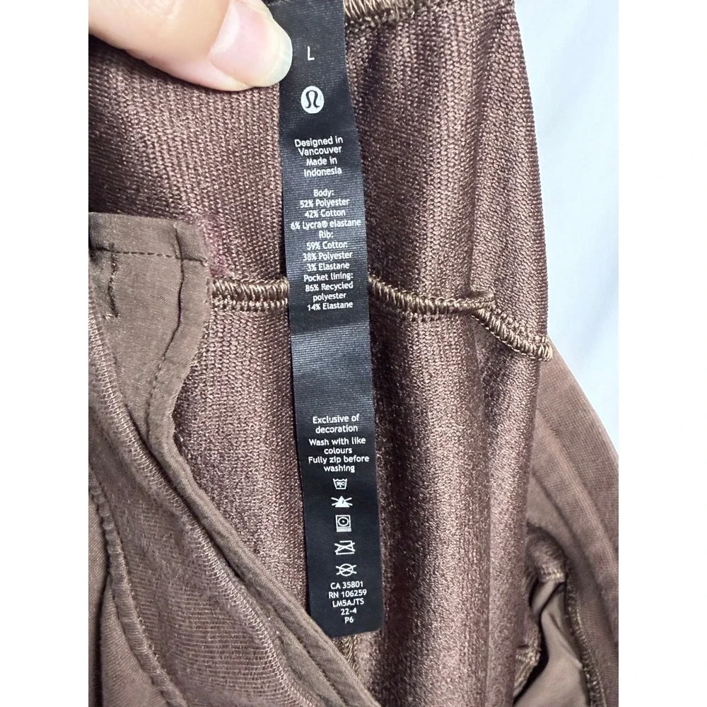 Lululemon Mens City Sweat Jogger Brown Java French Terry Pants Size M